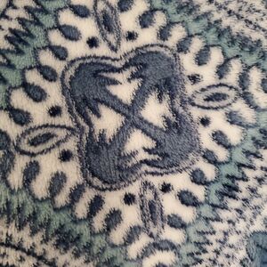 Blue and White Patterned Throw Blanket